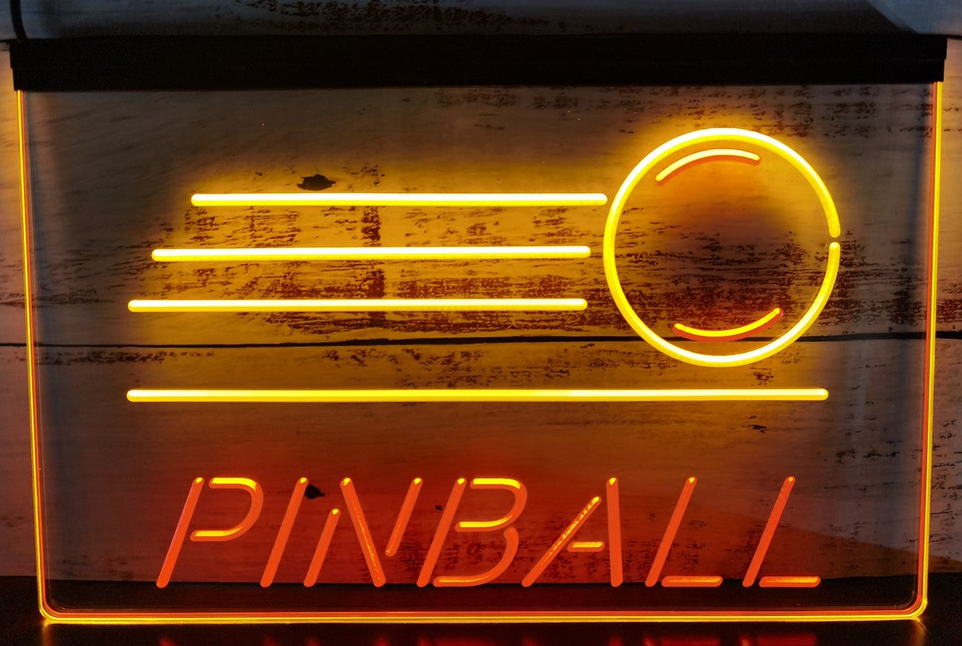 Pinball Led Neon Sign Dual Color Arcade Pinball Shop Decor Wall Or Desktop