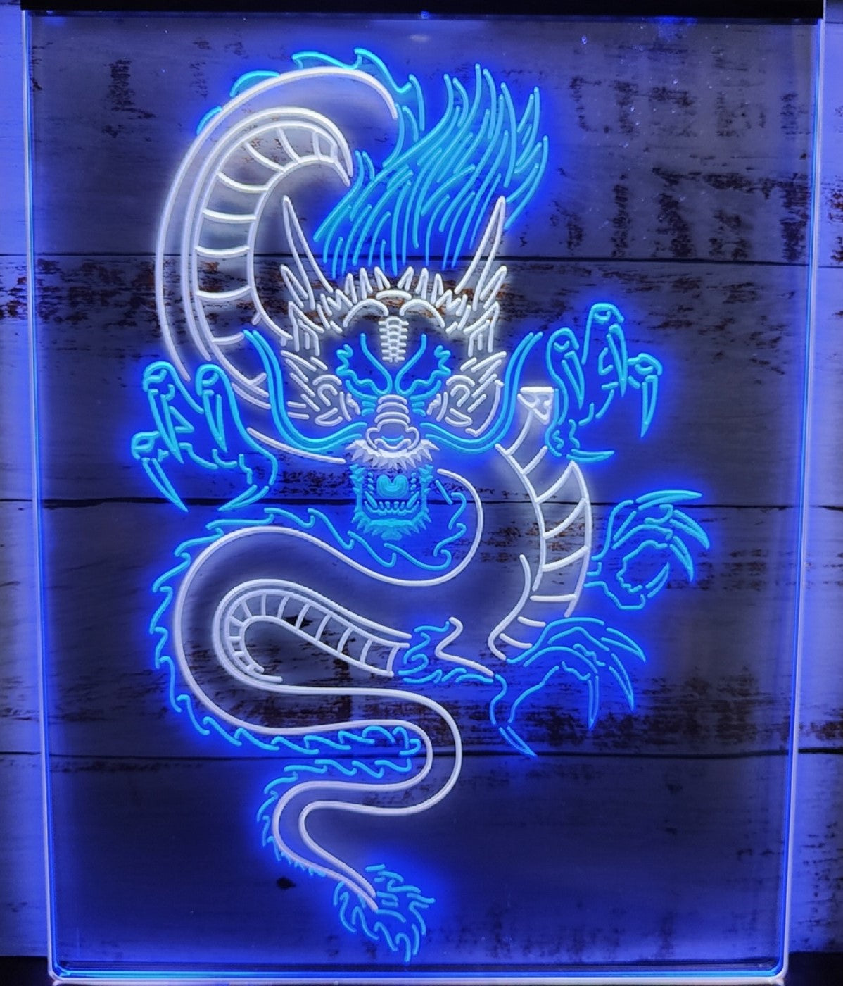 Chinese Dragon Led Neon Sign Dual Color Wall Hanging Or Desktop Decor