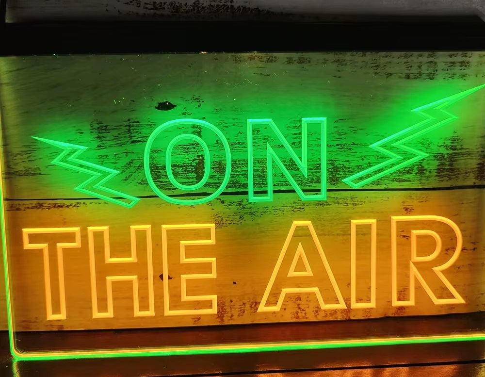 On The Air Led Neon Sign Dual Color Home Studio Room Audio Studio Decor