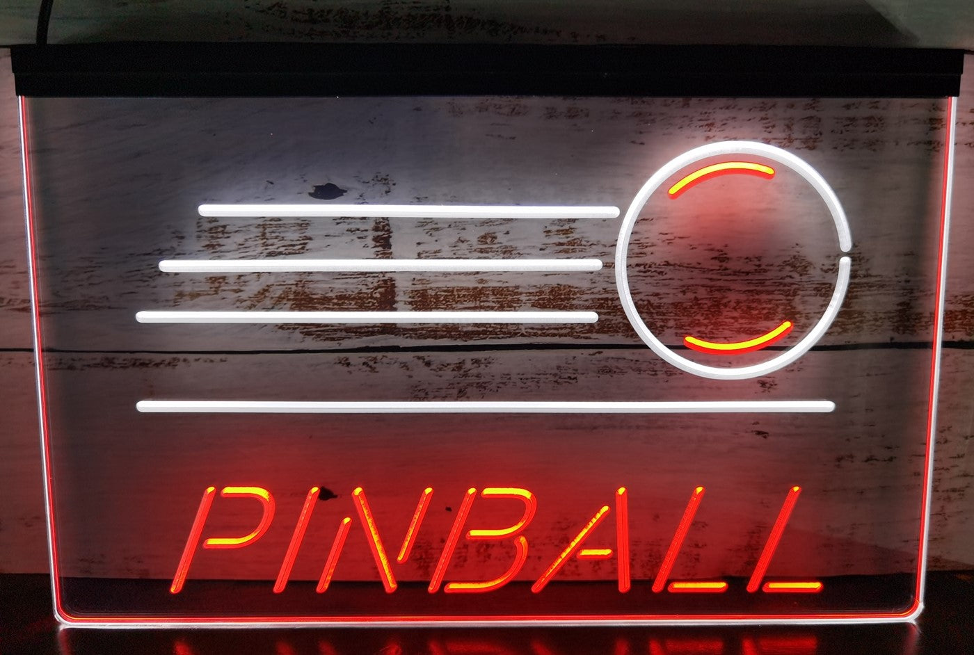 Pinball Led Neon Sign Dual Color Arcade Pinball Shop Decor Wall Or Desktop