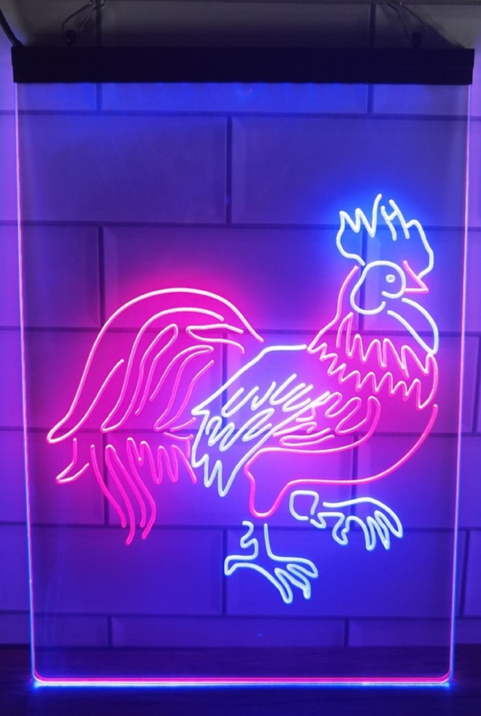 Rooster Led Neon Light Sign Dual Color Home Farm Pet Shop Decor