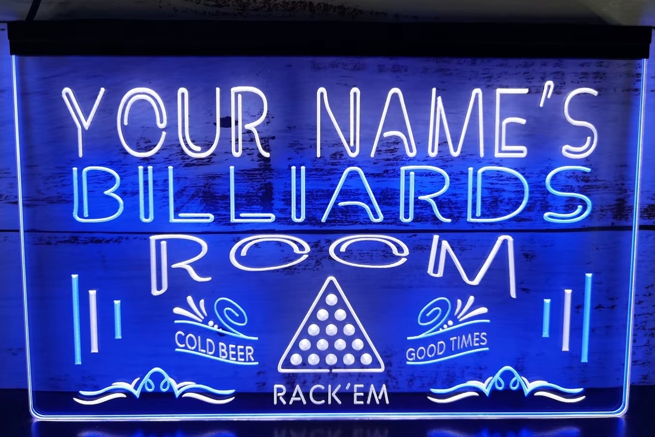Custom Your Name Billiards Led Neon Sign Dual Color Wall Or Desktop Decor