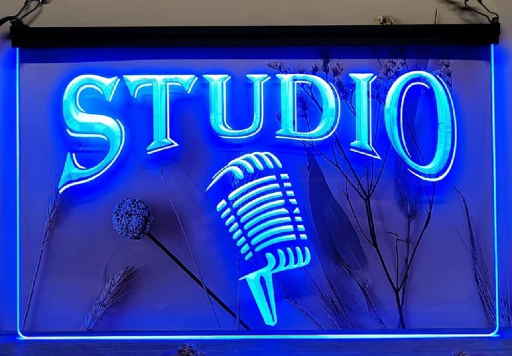 Studio Mic Led Neon Sign Home Studio Room Audio Studio Decor