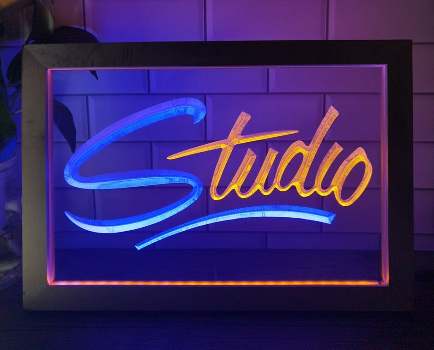 Studio Led Neon Sign Framed Home Studio Room Audio Recording Studio Decor