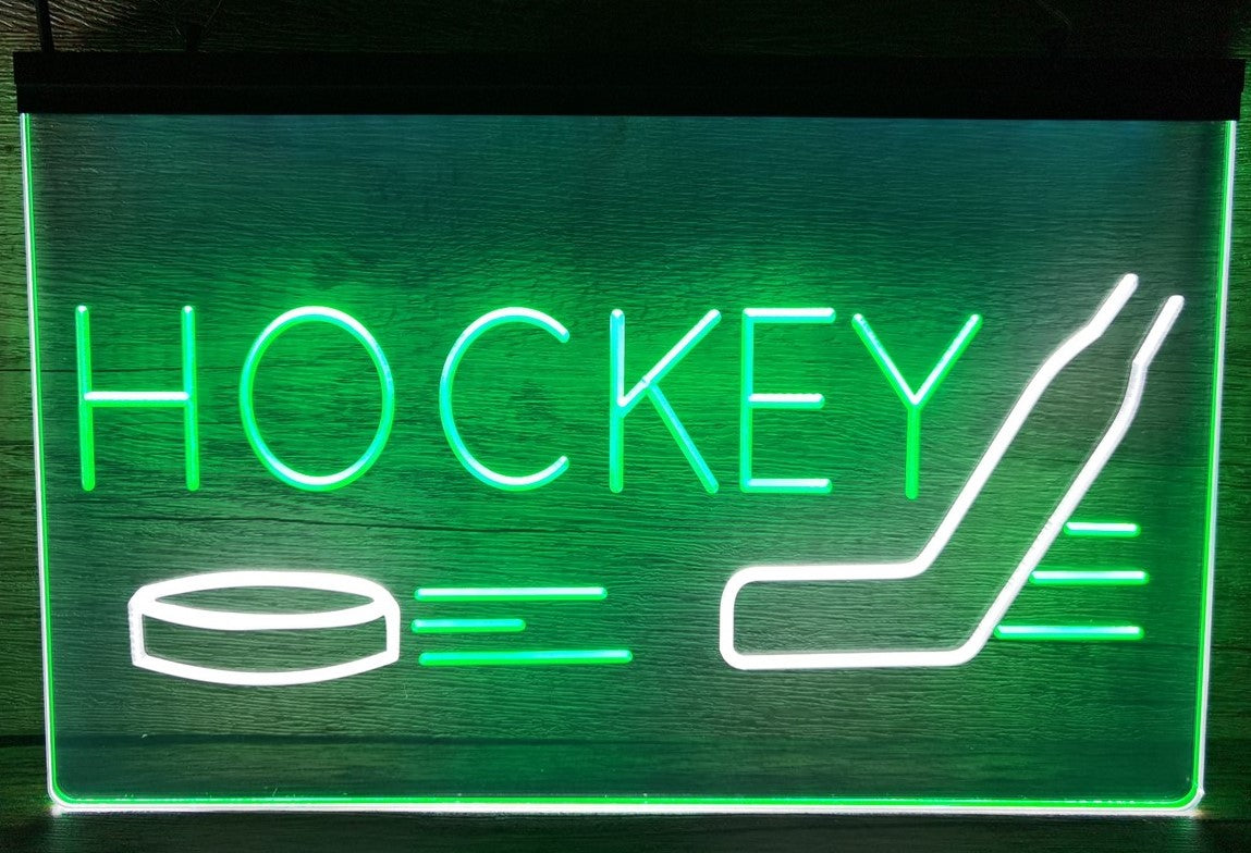 Hockey Led Neon Sign Dual Color Home Sport Club Sportwear Store Decor