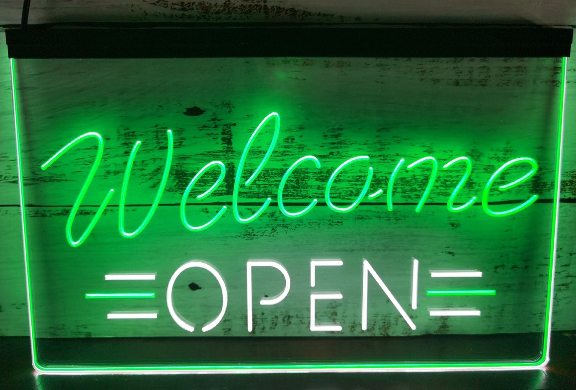 Welcome Open Led Neon Sign Dual Color Store Shop Coffee Shop Restaurant Decor