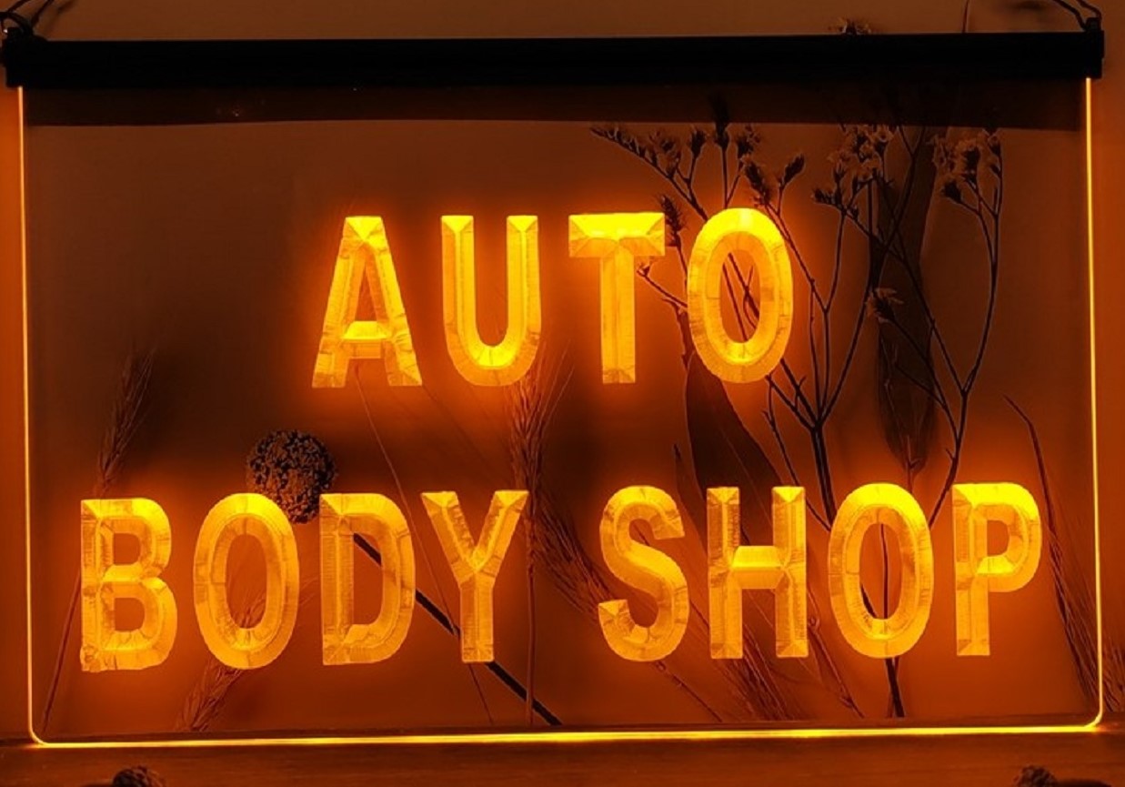 Auto Body Shop Led Neon Sign Car Garage Auto Repair Shop Decor
