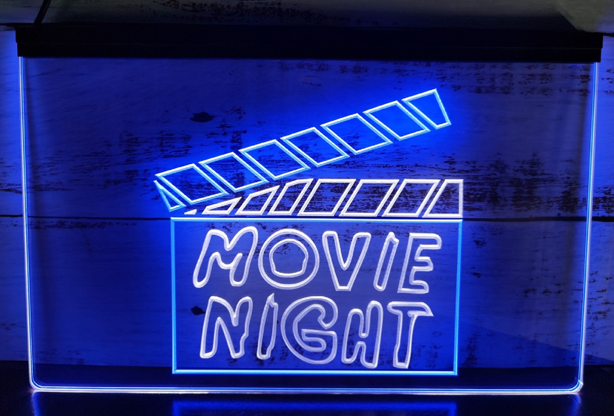 Movie Night Led Neon Sign Dual Color Studio Cinema Theatre Home Movie Room Decor