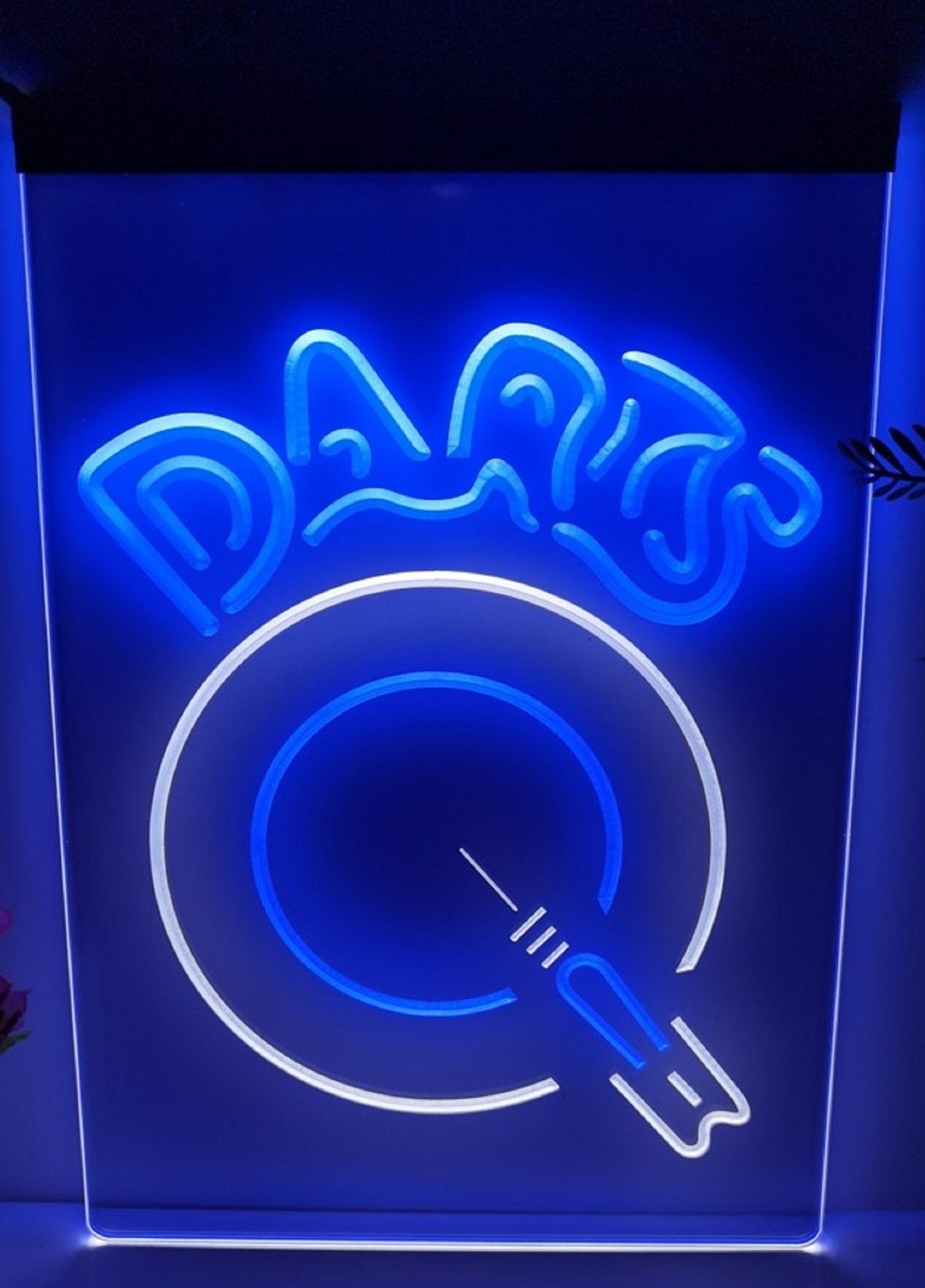 Darts Led Neon Sign Dual Color Darts Arcade Shop Game Room Decor