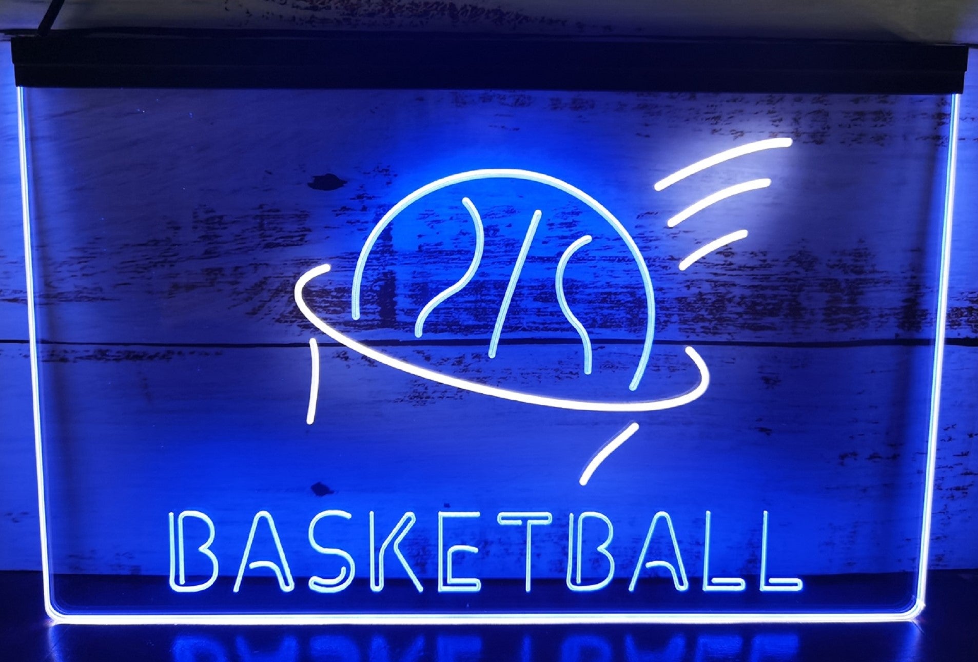 Basketball Led Neon Sign Dual Color Home Gym Sport Club Wall Or Desktop Decor