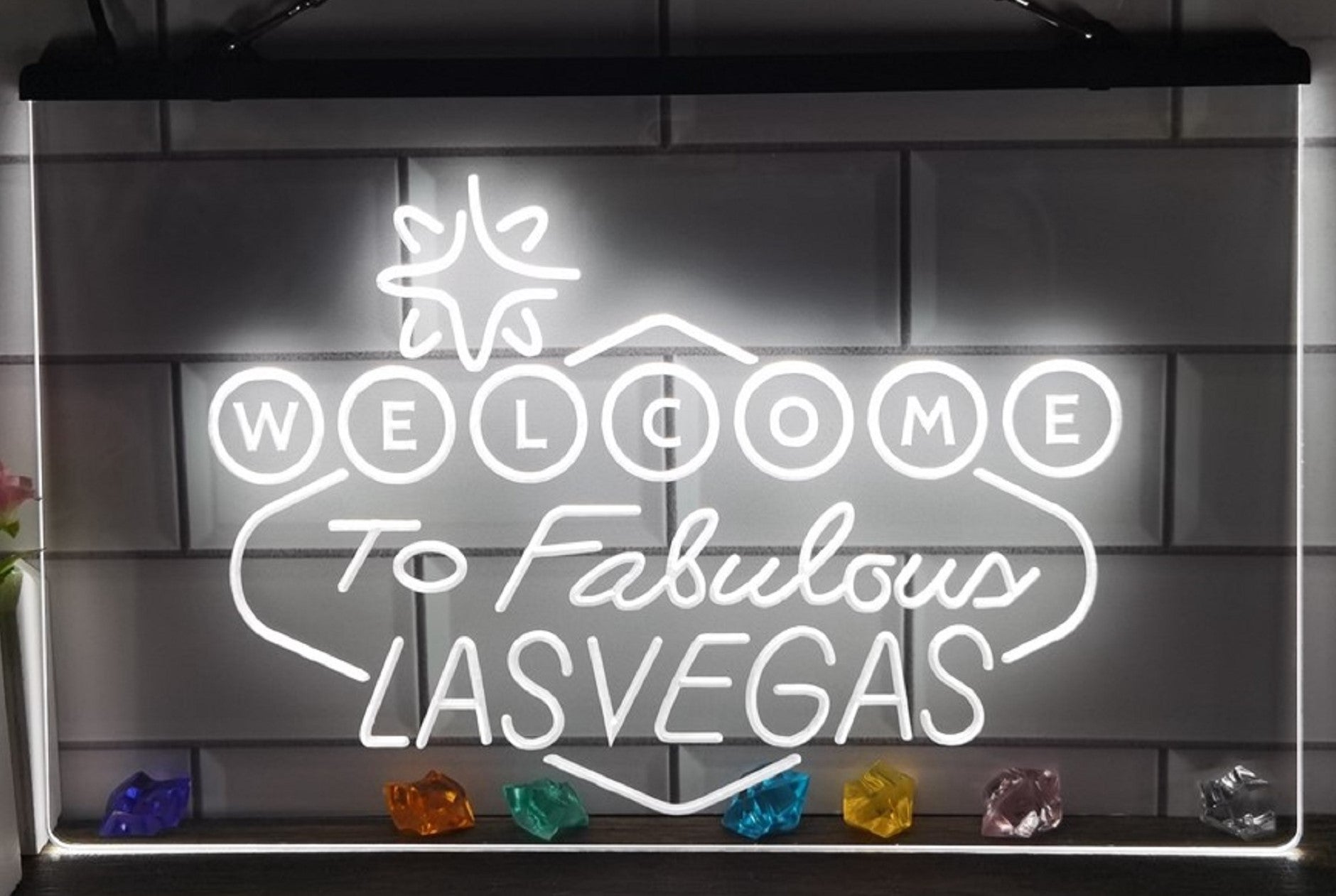 Welcome To Fabulous Las vegas Led Neon Sign Wall Hanging Or Desktop Decor