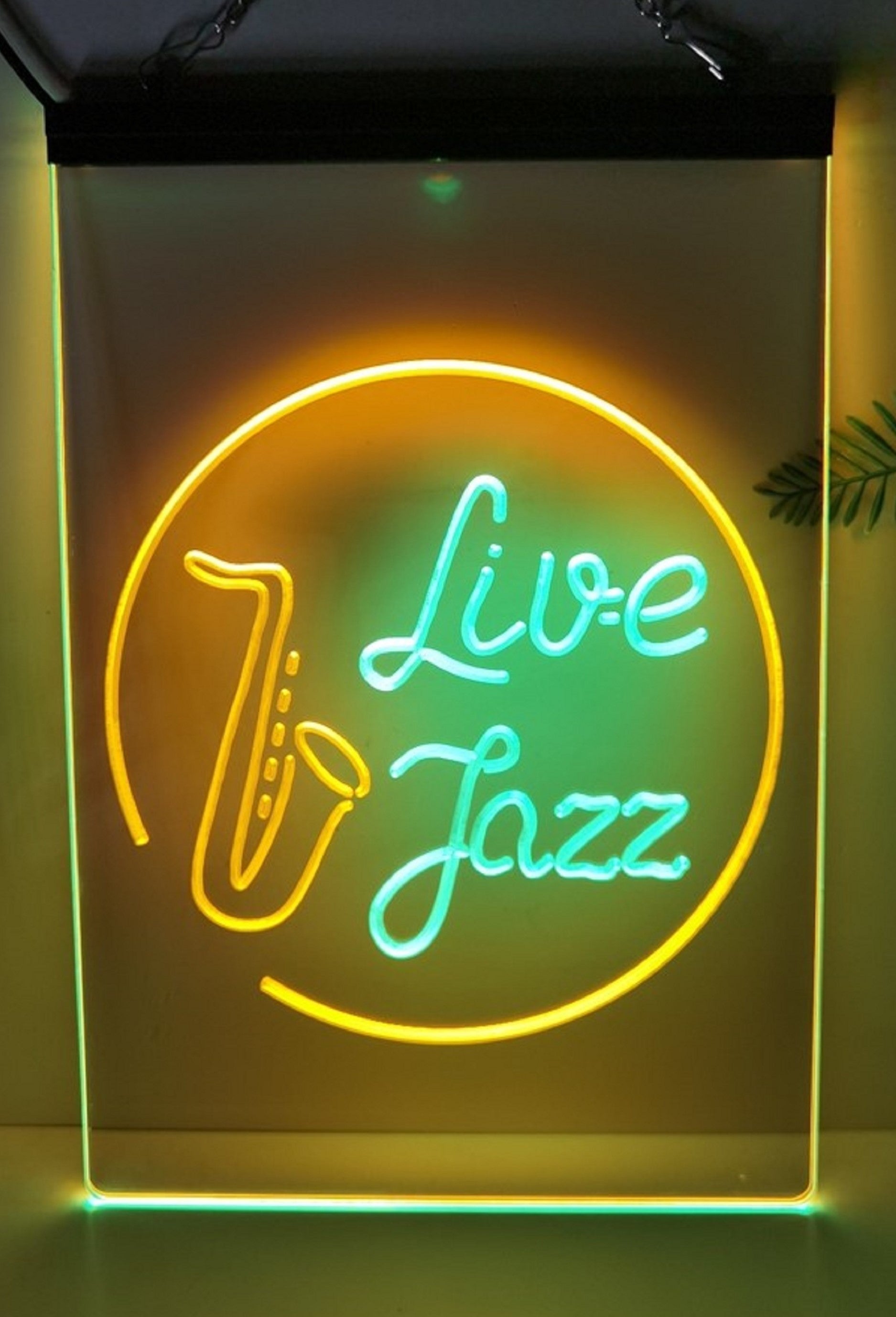 Live Jazz Led Neon Sign Dual Color Home Music Room Studio Music Shop Decor