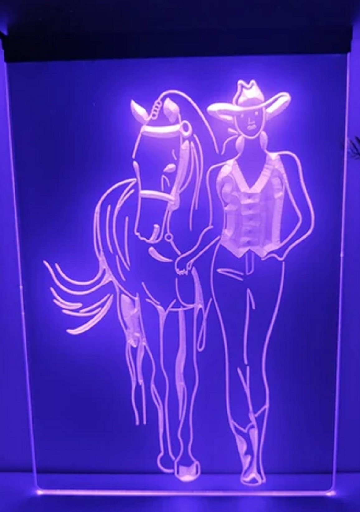 Cowgirl Led Neon Sign Western Cowgirl Room Wall Or Desktop Decor