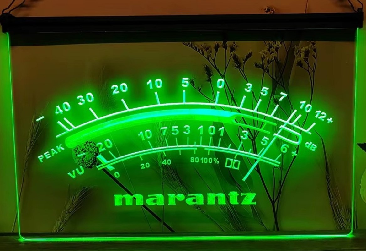 Marantz Peak VU dB Led Neon Sign Home Music Room Audio Studio Decor