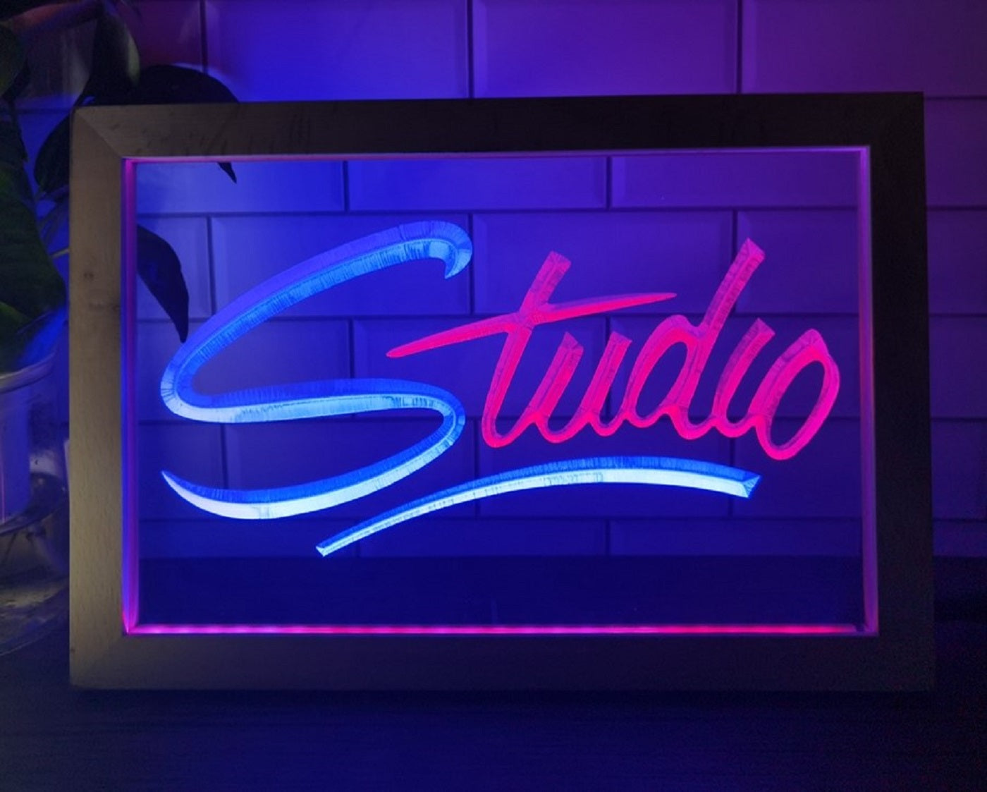 Studio Led Neon Sign Framed Home Studio Room Audio Recording Studio Decor
