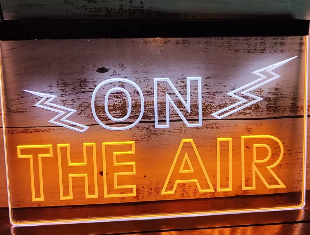 On The Air Led Neon Sign Dual Color Home Studio Room Audio Studio Decor
