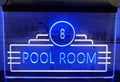 Pool 8 Room Led Neon Sign Dual Color Billiards Hall Lounge Decor Wall Hanging Desktop