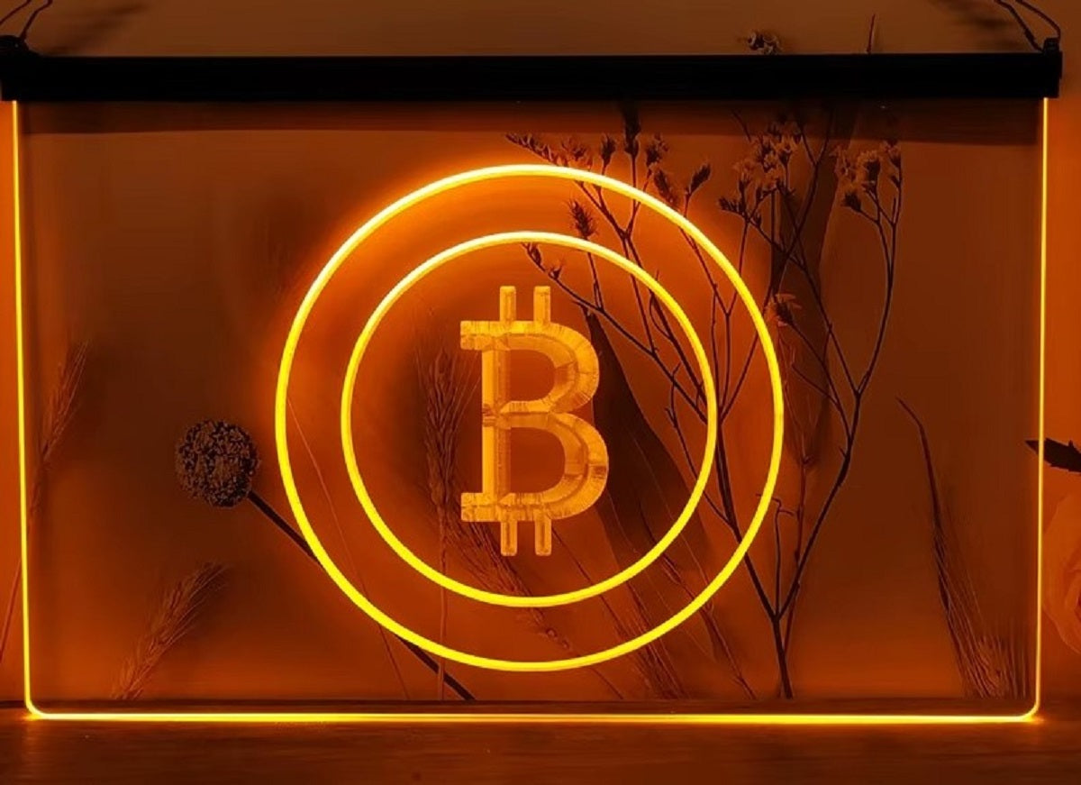 Bitcoin Led Neon Sign Wall Hanging Or Desktop Decor