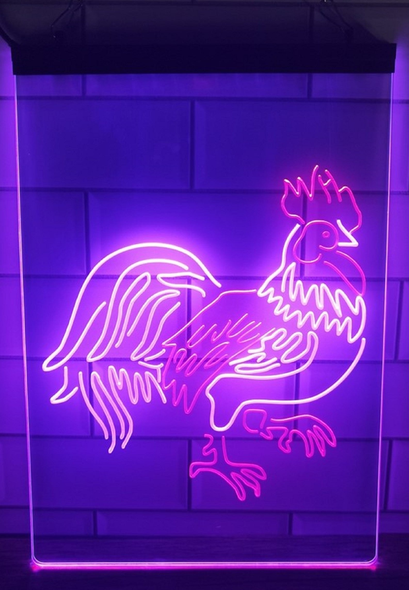 Rooster Led Neon Light Sign Dual Color Home Farm Pet Shop Decor