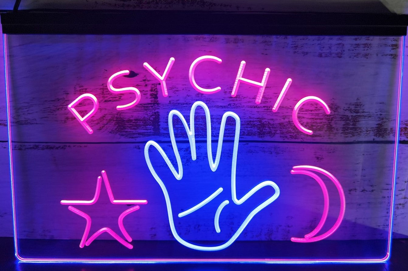 Psychic Tarot Led Neon Sign Dual Color Psychic Tarot Shop Decor