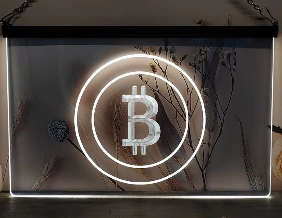 Bitcoin Led Neon Sign Wall Hanging Or Desktop Decor