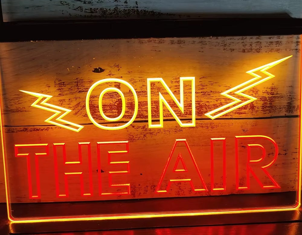 On The Air Led Neon Sign Dual Color Home Studio Room Audio Studio Decor