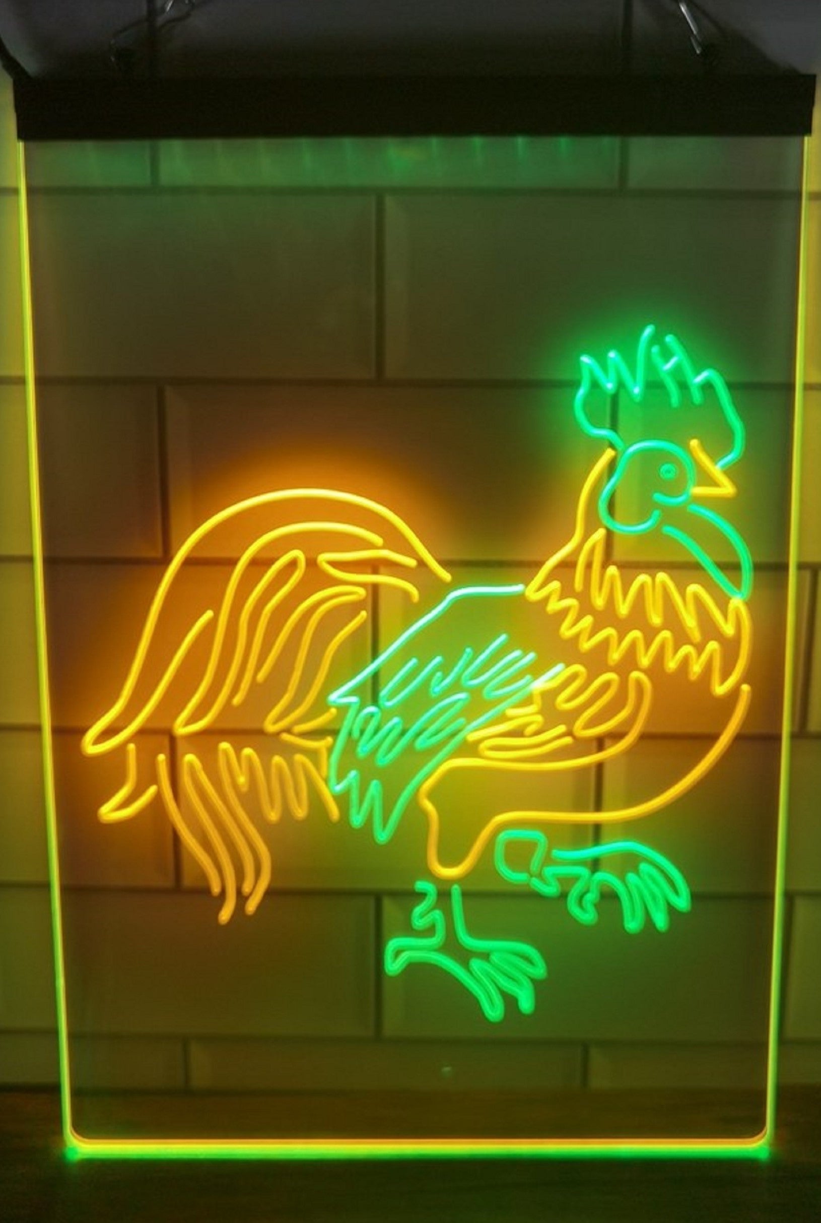 Rooster Led Neon Light Sign Dual Color Home Farm Pet Shop Decor