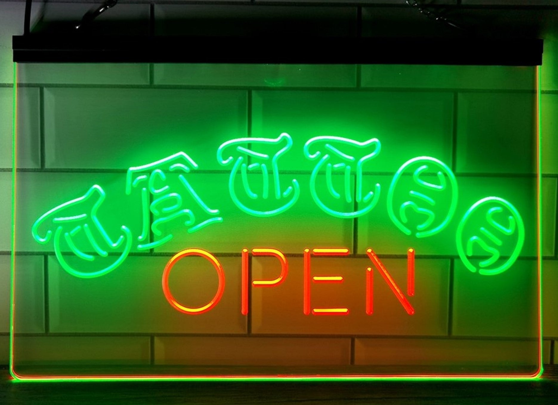 Tattoo Open Led Neon Sign Dual Color Tattoo Salon Shop Wall Or Desktop Decor