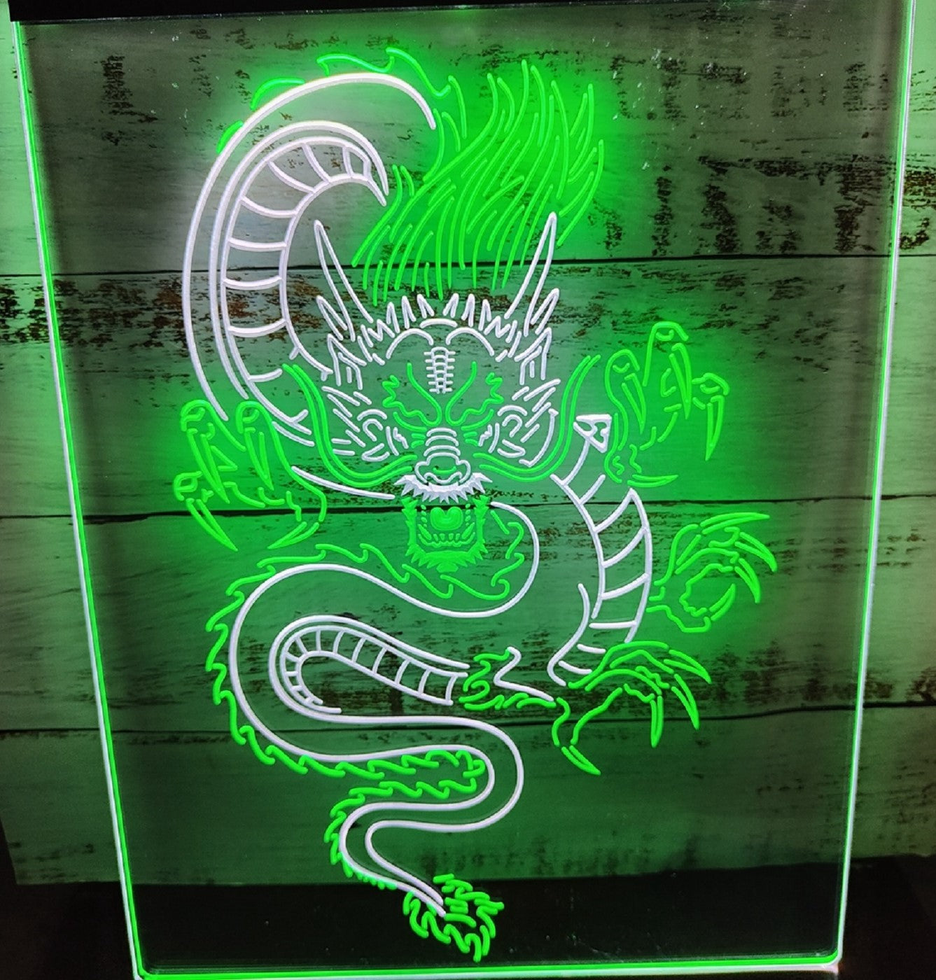 Chinese Dragon Led Neon Sign Dual Color Wall Hanging Or Desktop Decor