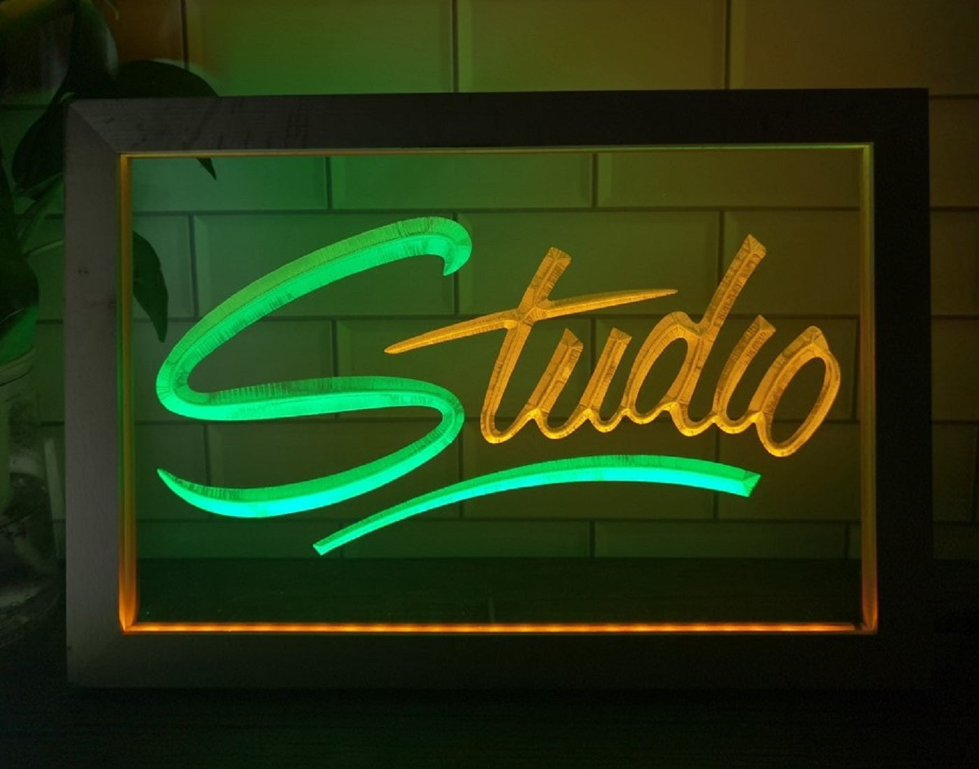 Studio Led Neon Sign Framed Home Studio Room Audio Recording Studio Decor