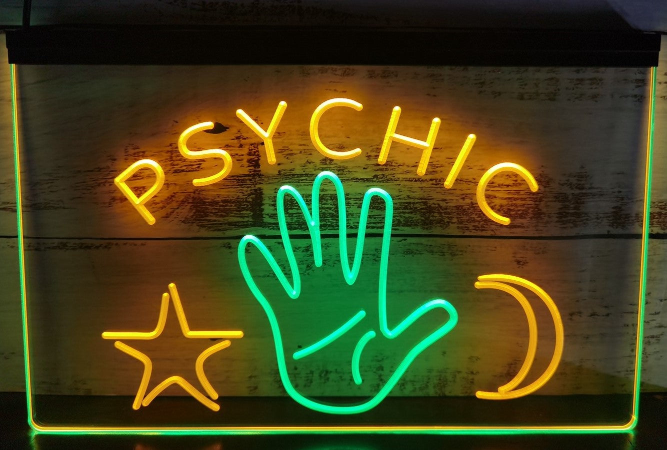 Psychic Tarot Led Neon Sign Dual Color Psychic Tarot Shop Decor