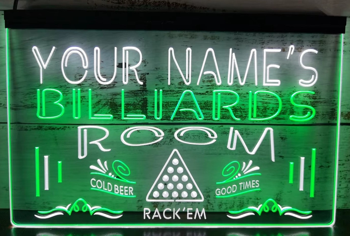 Custom Your Name Billiards Led Neon Sign Dual Color Wall Or Desktop Decor