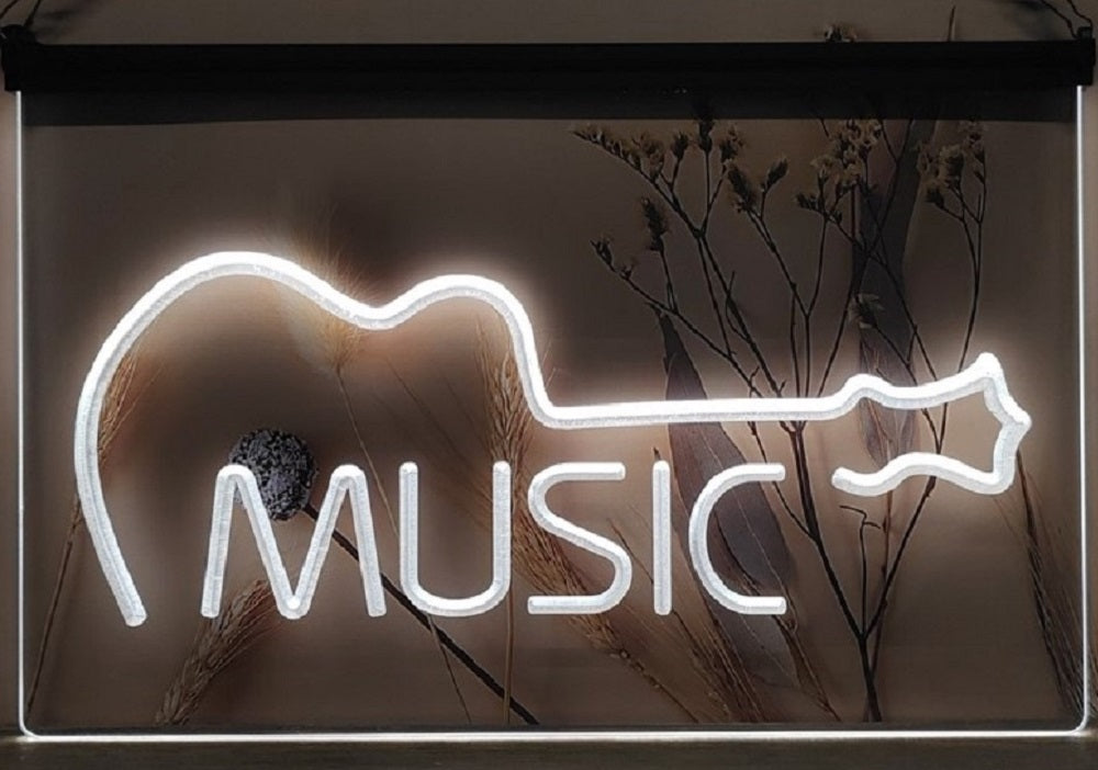 Guitar Music Led Neon Sign Home Music Room Studio Guitar Shop Decor