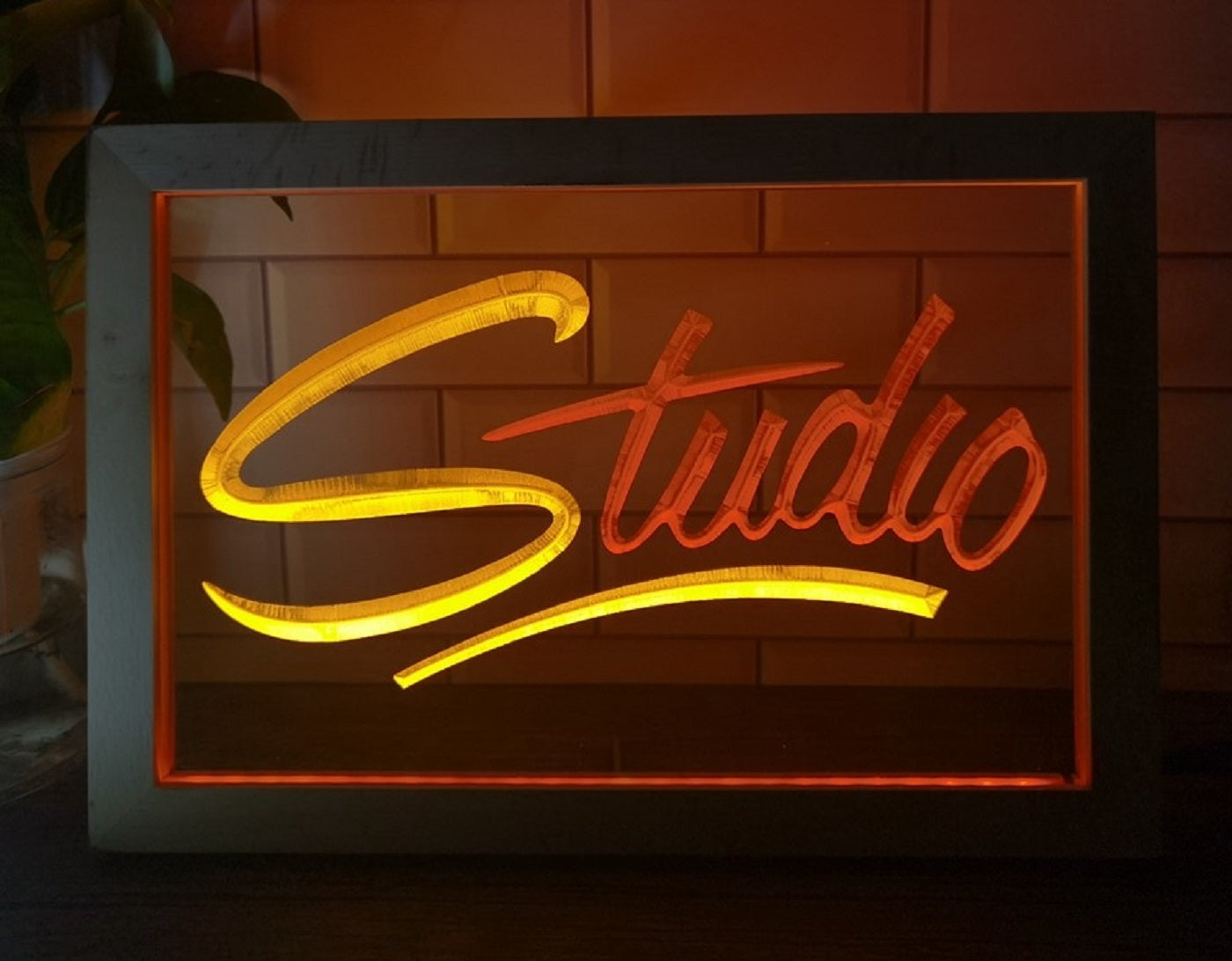 Studio Led Neon Sign Framed Home Studio Room Audio Recording Studio Decor