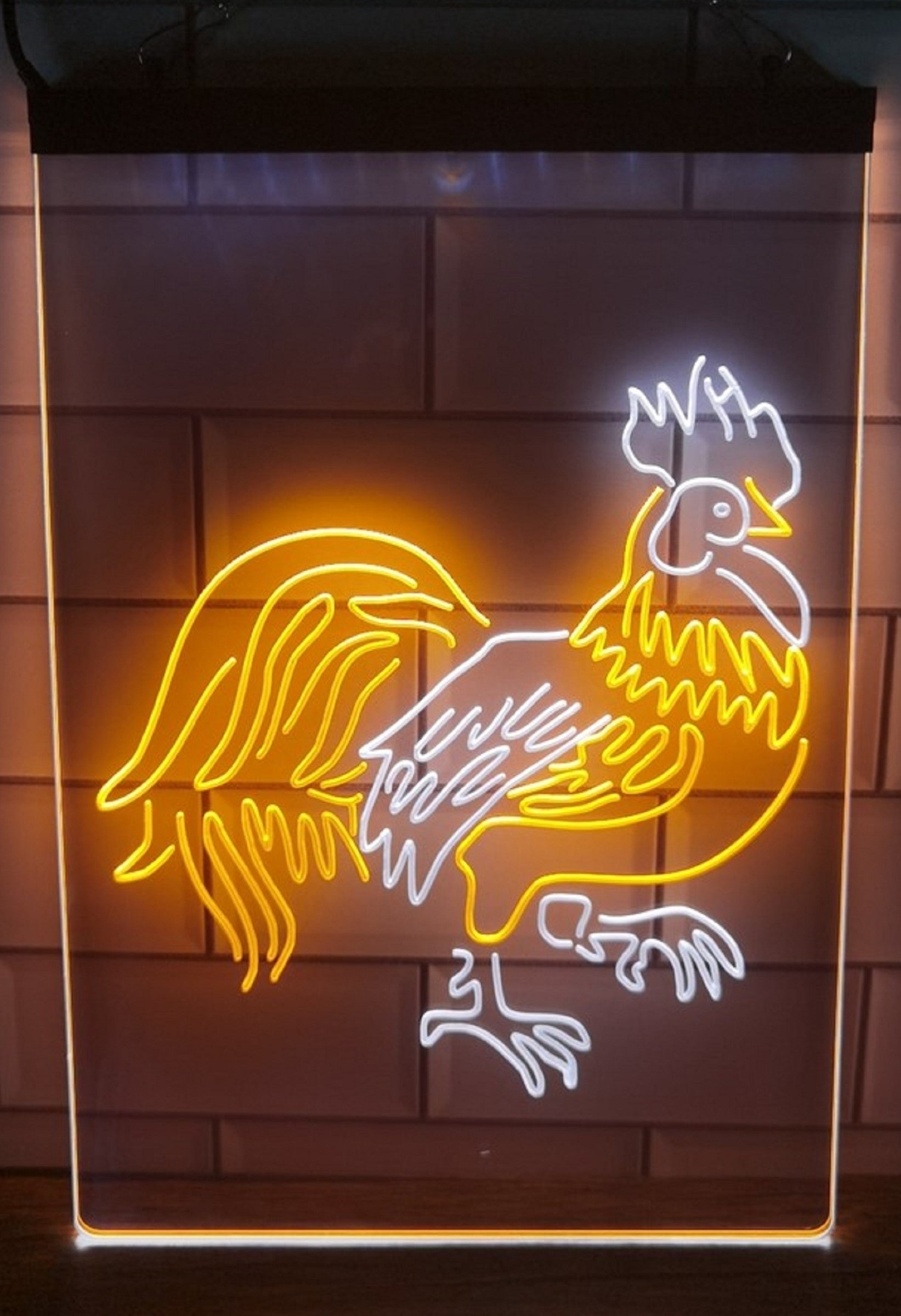 Rooster Led Neon Light Sign Dual Color Home Farm Pet Shop Decor