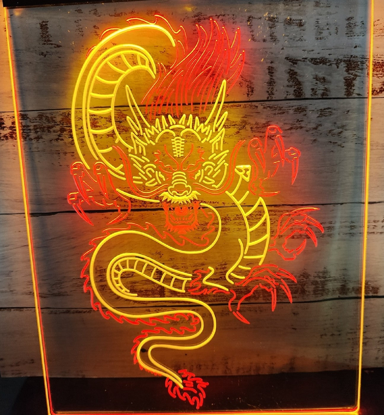 Chinese Dragon Led Neon Sign Dual Color Wall Hanging Or Desktop Decor