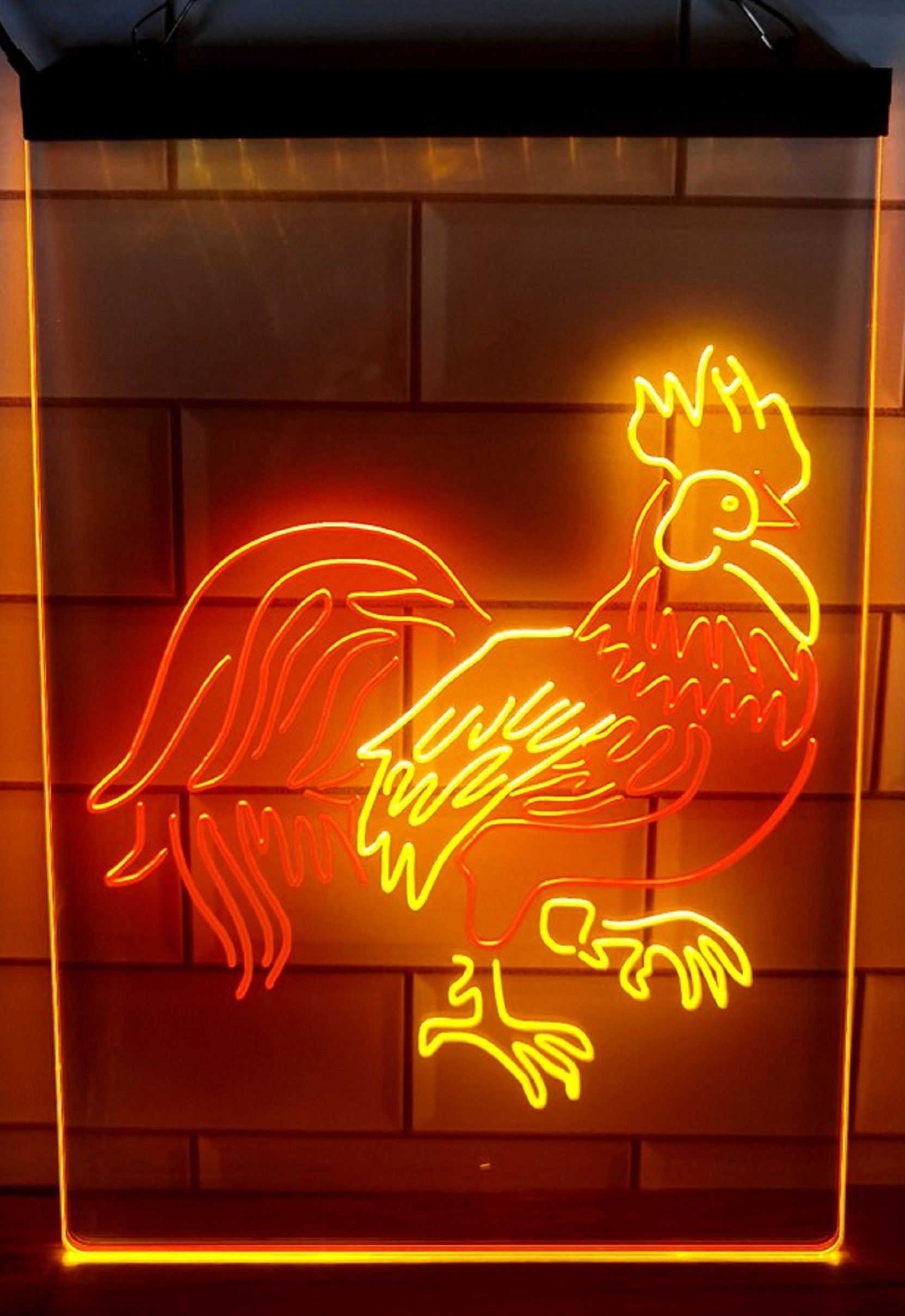 Rooster Led Neon Light Sign Dual Color Home Farm Pet Shop Decor