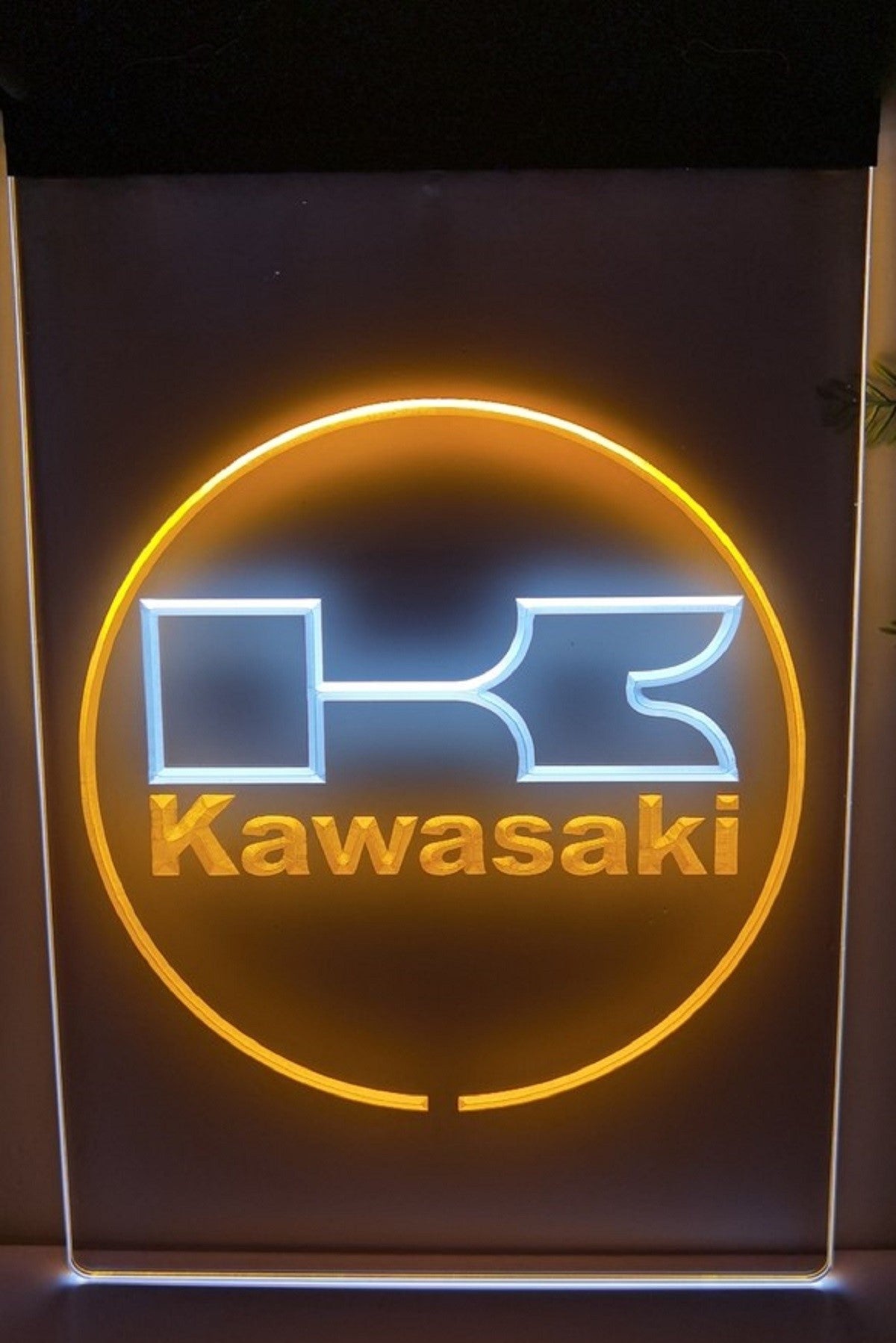 Kawasaki Led Neon Sign Dual Color Motorcycle Dealer Repair Shop Decor