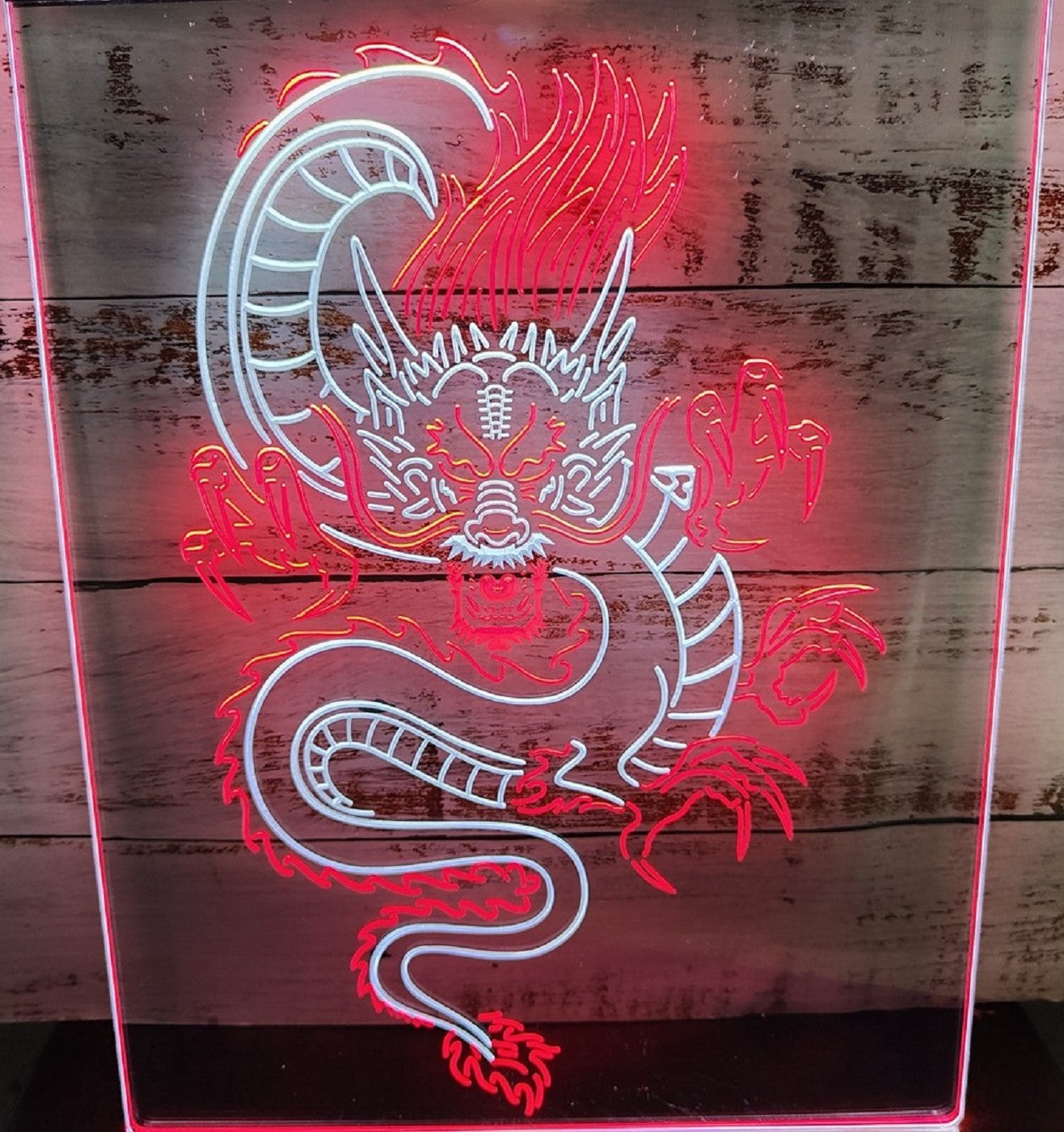 Chinese Dragon Led Neon Sign Dual Color Wall Hanging Or Desktop Decor