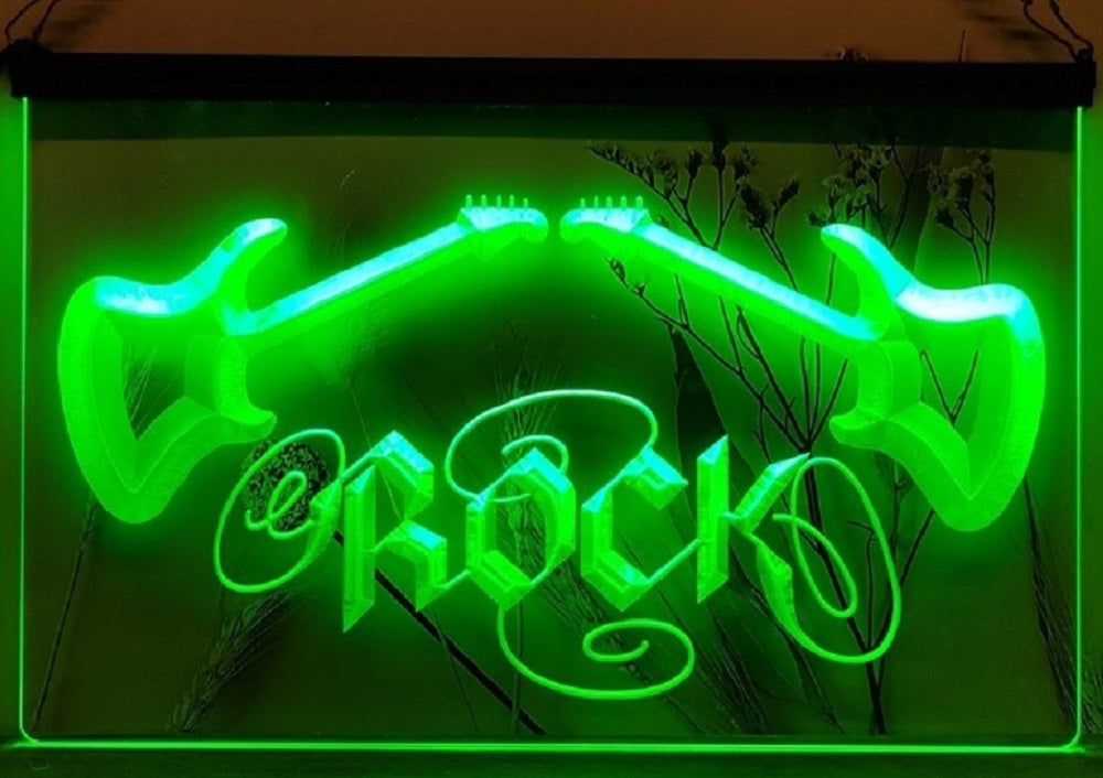 Guitars Rock Led Neon Sign Home Music Room Studio Guitar Shop Decor