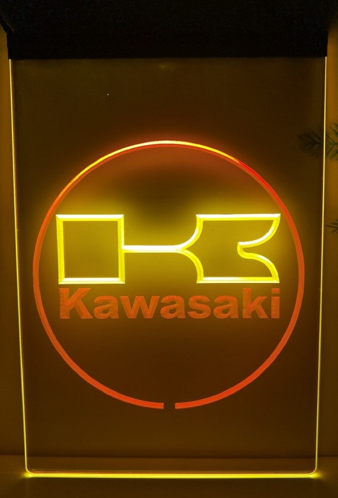 Kawasaki Led Neon Sign Dual Color Motorcycle Dealer Repair Shop Decor