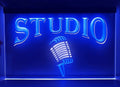Studio Mic Led Neon Sign Dual Color Home Studio Room Audio Studio Decor