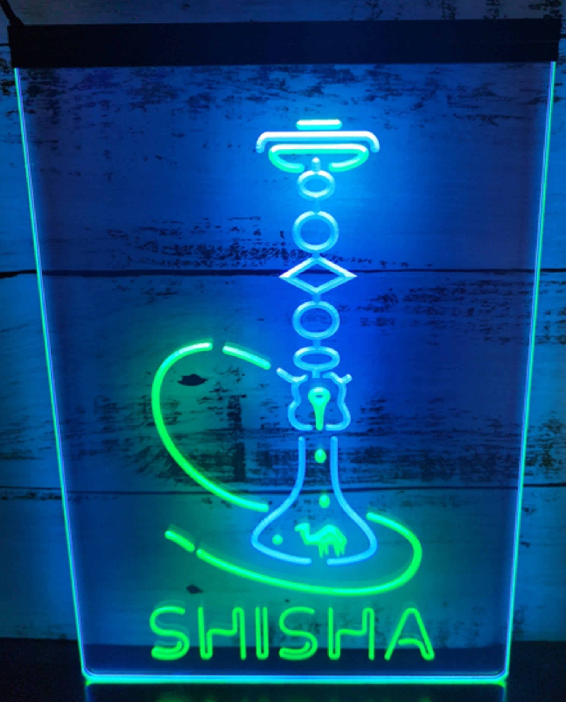 Shisha Led Neon Sign Dual Color Hookah Lounge Shisha Store Decor