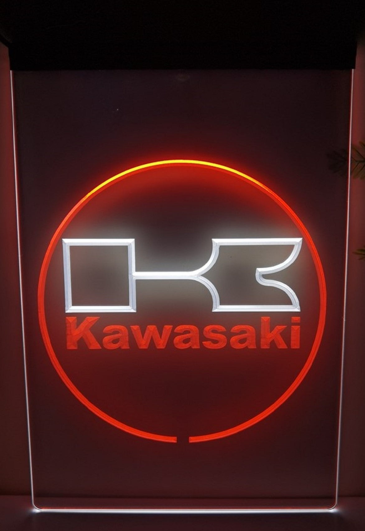 Kawasaki Led Neon Sign Dual Color Motorcycle Dealer Repair Shop Decor