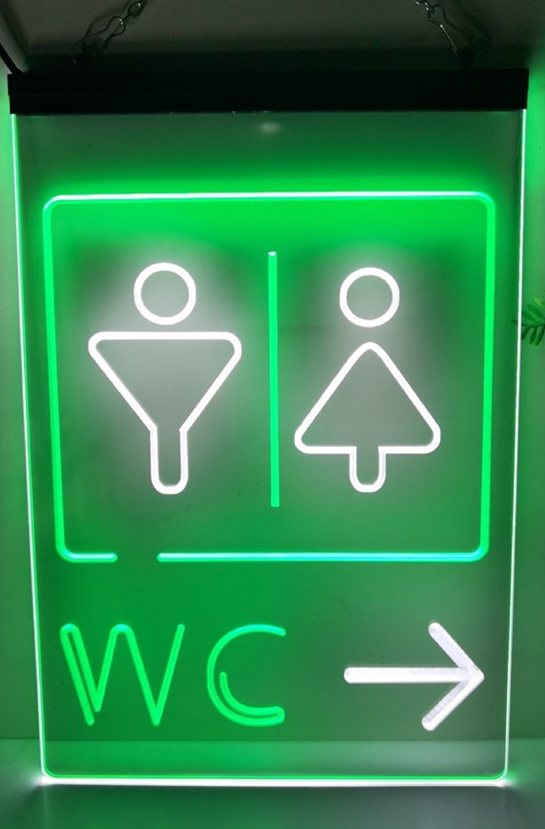 Male Female WC Led Neon Sign Dual Color Store Restaurant Coffee Shop Office Decor