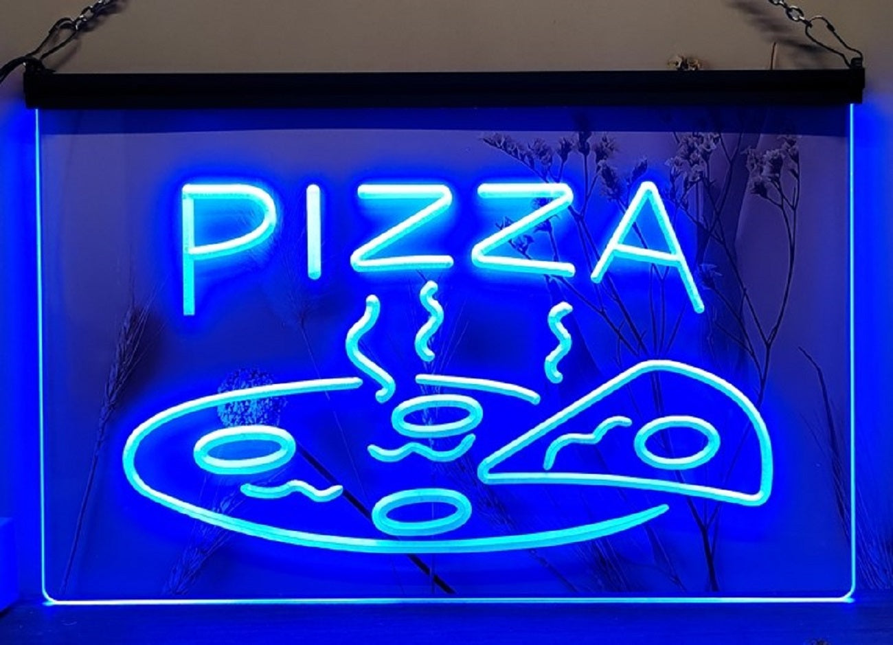 Pizza Hot Slice Led Neon Sign Pizzeria Restaurant Decor Wall Hanging OR Desktop