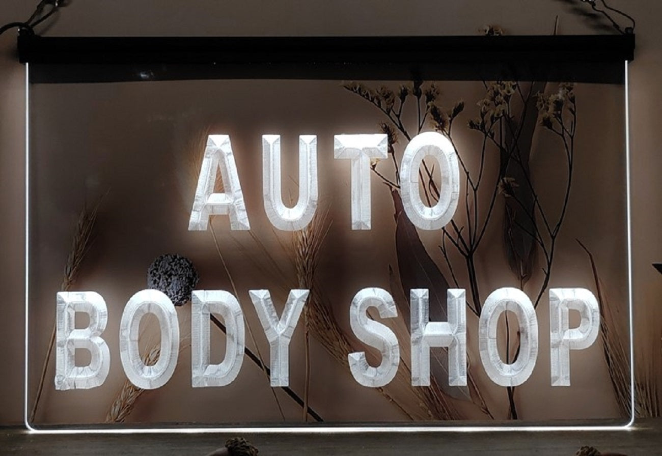 Auto Body Shop Led Neon Sign Car Garage Auto Repair Shop Decor
