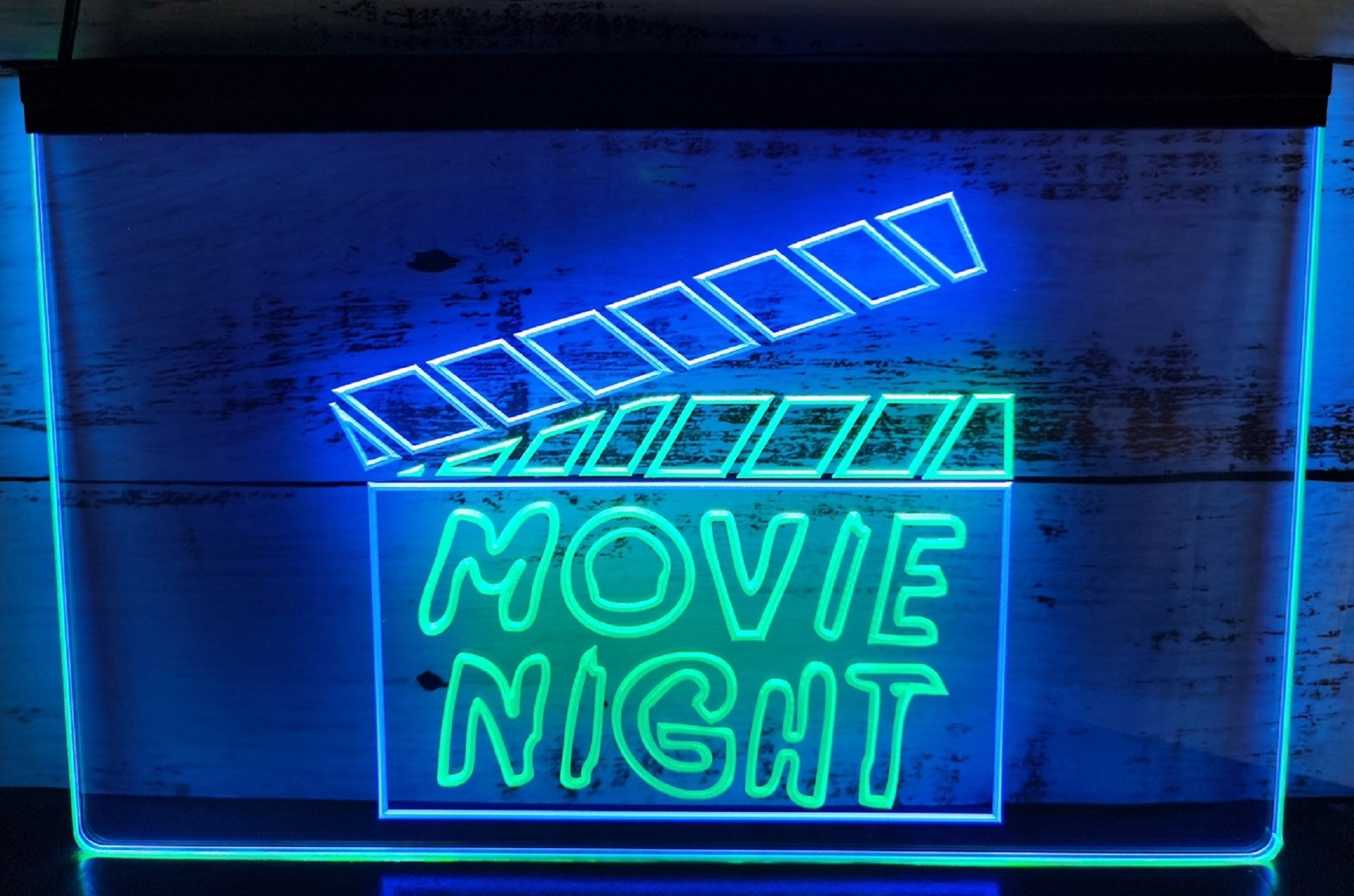 Movie Night Led Neon Sign Dual Color Studio Cinema Theatre Home Movie Room Decor