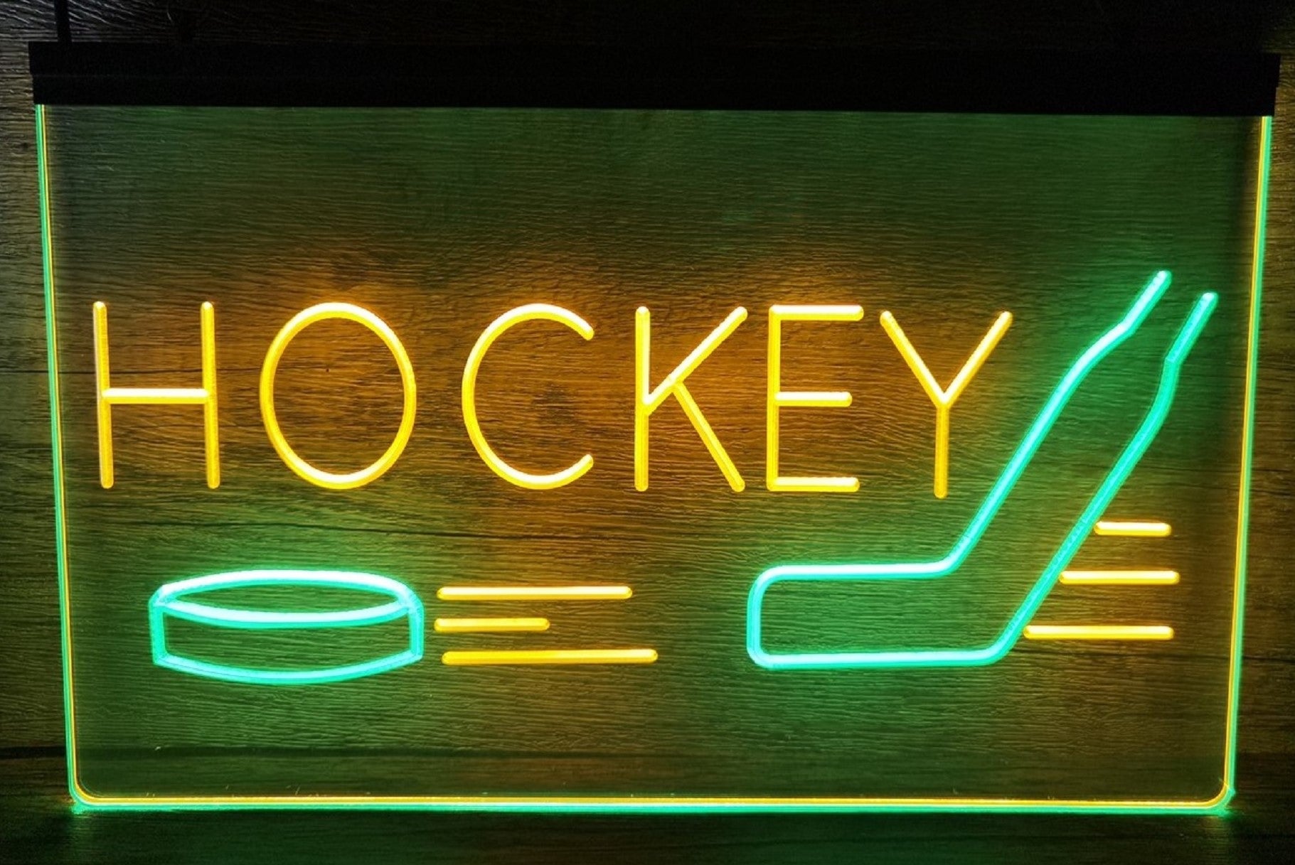 Hockey Led Neon Sign Dual Color Home Sport Club Sportwear Store Decor