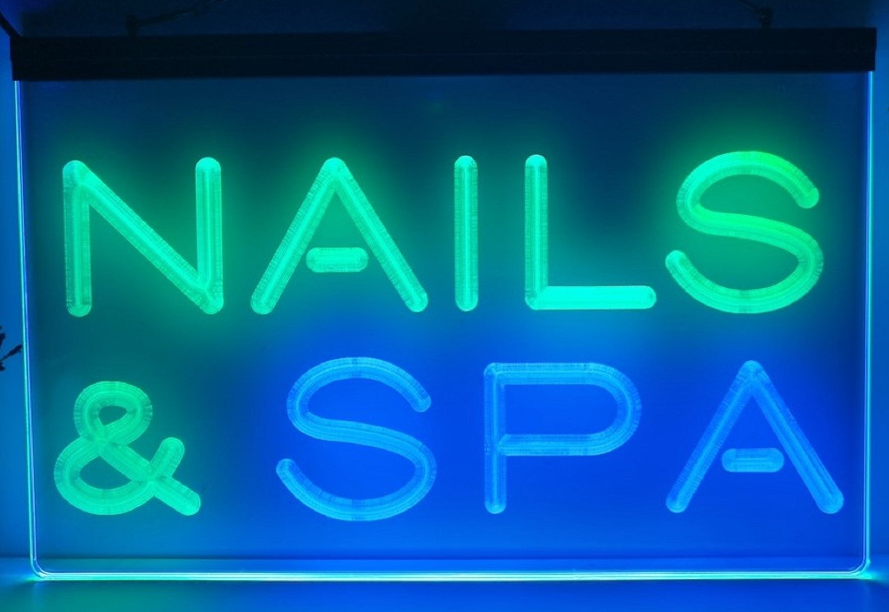 Nails & SPA Led Neon Sign Dual Color Spa Beauty Salon Decor Wall Hanging OR Desktop
